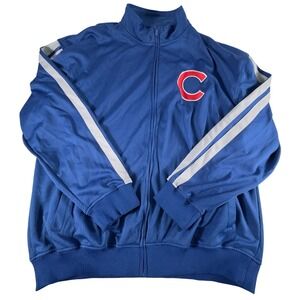 Vintage Chicago Cubs Jacket Mens 2XL XXL Blue MLB Baseball Full Zip Dynasty